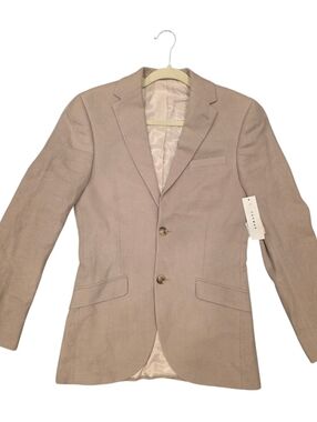 TOPMAN Men's Skinny Blazer Cotton Linen Jacket Stone 34R NWT $167